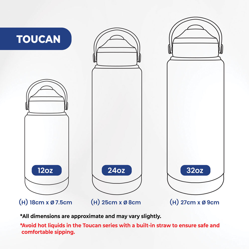 
                  
                    Beakamo Penstemon Toucan 24oz Bottle - Durable Stainless Steel, Leakproof Straw Cap, Hot & Cold Temperature Retention, Anti-Slip Base, Perfect for Outdoor Adventures
                  
                